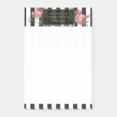  bloemige gestreepte gepersonaliseerde post-it not post-it® notes (Voorkant)