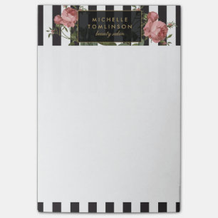 bloemige gestreepte gepersonaliseerde post-it not post-it® notes