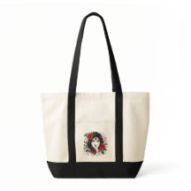 Bloemige Gezicht - Elegante Boho Tote Tas