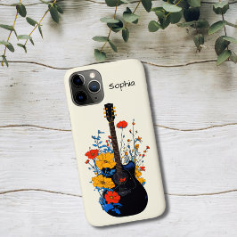 Bloemige Gitaar Kunst Case-Mate iPhone Case