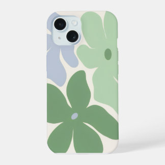 bloemige glanzende telefoonhoes iPhone 15 case