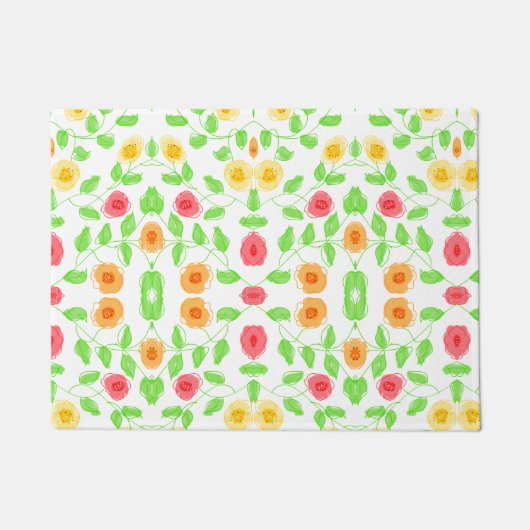   bloemige gooimat deurmat (Voorkant)