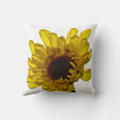 Bloemige gouden gele bloem abstract cadeau favorie kussen (Achterkant)