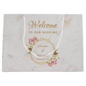 Bloemige Gouden Marmeren Orkest Geometrie Trouw We Groot Cadeauzakje (Voorkant)