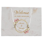 Bloemige Gouden Marmeren Orkest Geometrie Trouw We Groot Cadeauzakje (Achterkant)