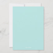 Bloemige Gouden Mint Blad Sweet 16 Uitnodiging (Achterkant)