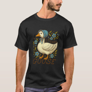 Bloemige Grammy Gans Schattige Dwaze Gans Moederda T-shirt