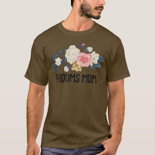 Bloemige Grappige Bruidegom Moeder T-shirt