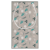 bloemige grijze cadeautas (Achterkant)