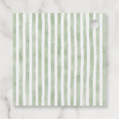 Bloemige groene bedankkaartjes bedankjes labels (Achterkant)