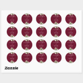 Bloemige groene beplanting bruidsfeest bruiloft ca ronde sticker (Vel)