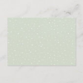 Bloemige groene boeket trouwreceptie informatiekaartje (Achterkant)