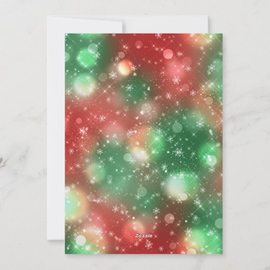 Bloemige Groene Maak Uw Eigen Aangepaste Foto Feestdagenkaart (Achterkant)