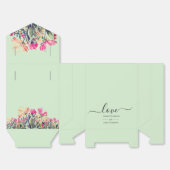 Bloemige groene mintkleurige liefde cadeaudoos bedankdoosjes (Ongevouwen)