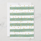 Bloemige groene pompoen baby shower kaart (Achterkant)