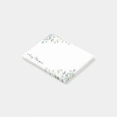 Bloemige Groene Rand Monogram Naam Post-it® Notes (Schuin)