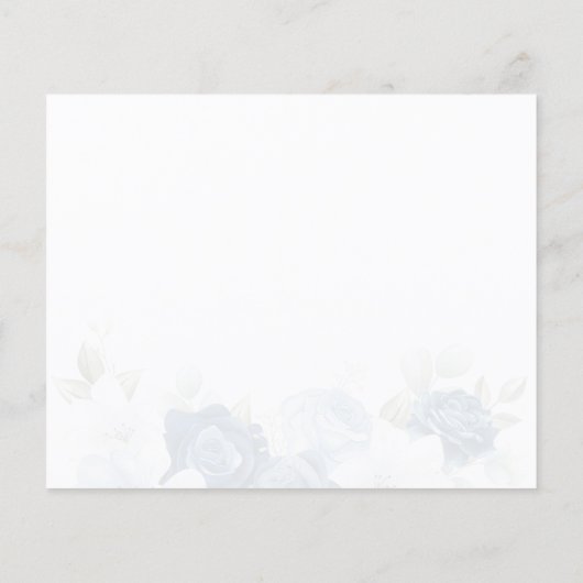 Bloemige groene stoffige blauwe bewaar de datum (Achterkant)