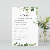 Bloemige groene waterverf vind de gast spel (Staand voorkant)