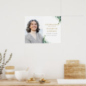 Bloemige groenfeestviering van het leven welkomstb poster (Keuken)
