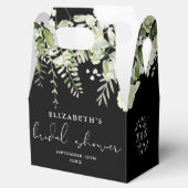Bloemige groenvoorziening Bruiloftsborrel zwart en Bedankdoosjes (Geopend)