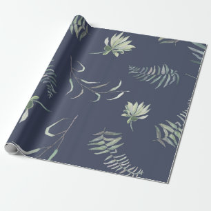 Bloemige groenvoorziening cadeaupapier