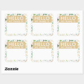 Bloemige Hallo Mijn Naam Is Stickers (Vel)
