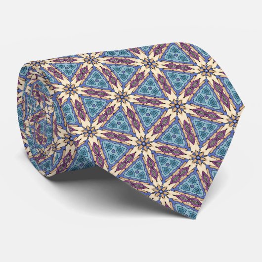 Bloemige halsband tie stropdas (Opgerold)
