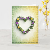 Bloemige Hartelijke Schoonheidskaart Kaart (Gele Bloem)