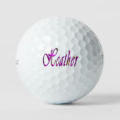 Bloemige Heather Naam, Golfballen (Voorkant)