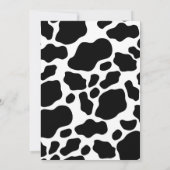 Bloemige Heilige Koe Western Bruiloftsborrel Kaart (Achterkant)