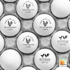  bloemige hen land boerderij naam rubberstempel