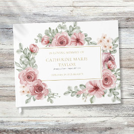 Bloemige Herdenkingsdienst Funeral Gastenboek