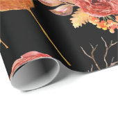 Bloemige herfst inpakpapier (Rol Hoek)