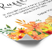 Bloemige herfst pompoen luier raffle poster (Hoek)