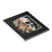 Bloemige Herfst Skelet Boho Halloween Notitieblok (Schuin)