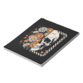 Bloemige Herfst Skelet Boho Halloween Notitieblok (Linkerzijde)