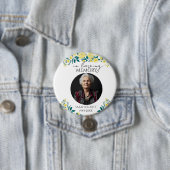 bloemige herinnering aan een geliefde ronde button 7,6 cm (In situ)