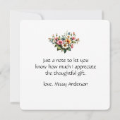 Bloemige Hibiscus Cadeau Bedankkaart (Achterkant)