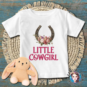 Bloemige Hoefijzer Kleine Cowgirl Meisjes