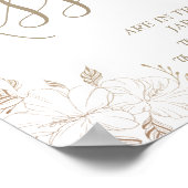 Bloemige Hoeveel kusjes Bruidsjurypartij spelbord Poster (Hoek)