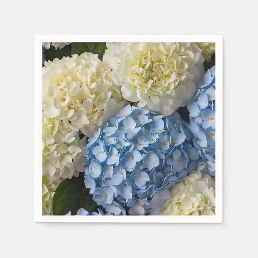 Bloemige Hortensia Papieren Servetten (Voorkant)