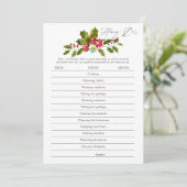 Bloemige hulst Kerst bruidsdouche spel Kaart (Staand voorkant)