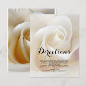 Bloemige Huwelijks Richtingen Insteekkaart Kaart (Voorkant / Achterkant)