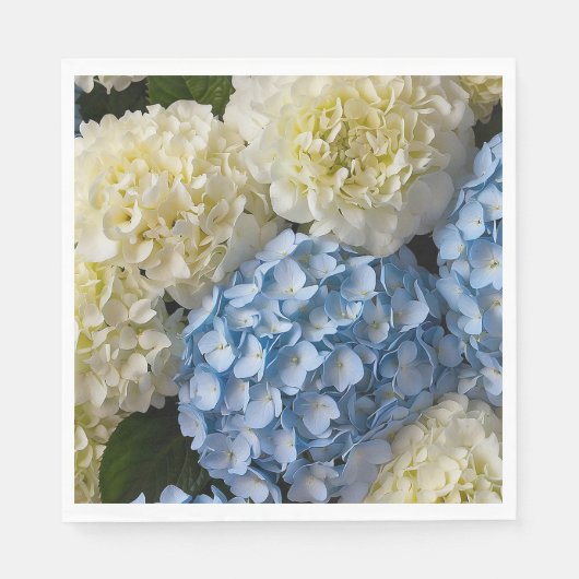 Bloemige Hydrangea's Papieren Servetten (Voorkant)