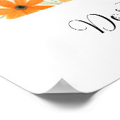 Bloemige initiële letter D-afdruk van wilde bloeme Poster (Hoek)
