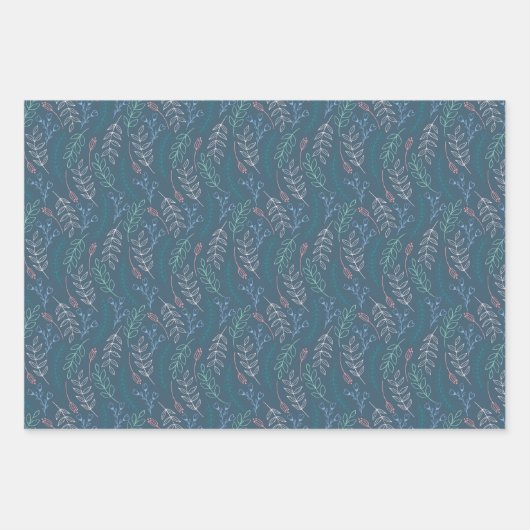 Bloemige inpakpapiervellen gefeliciteerd inpakpapier vel (Voorkant 3)