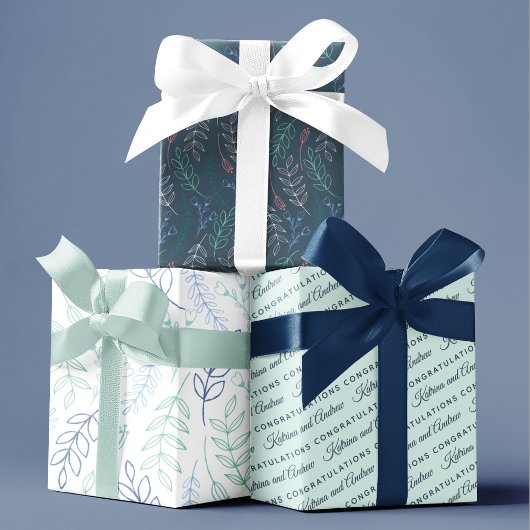 Bloemige inpakpapiervellen gefeliciteerd inpakpapier vel