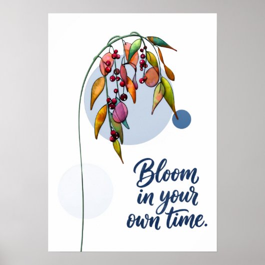 Bloemige inspiratie met bessen poster (Voorkant)