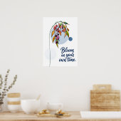Bloemige inspiratie met bessen poster (Keuken)