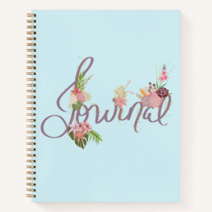 Bloemige inspiratiejournal met speelse bloesems notitieboek